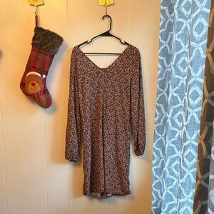 Floral bell sleeve dress